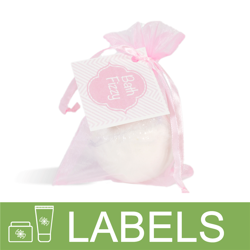 Pink Bath Fizzy Label