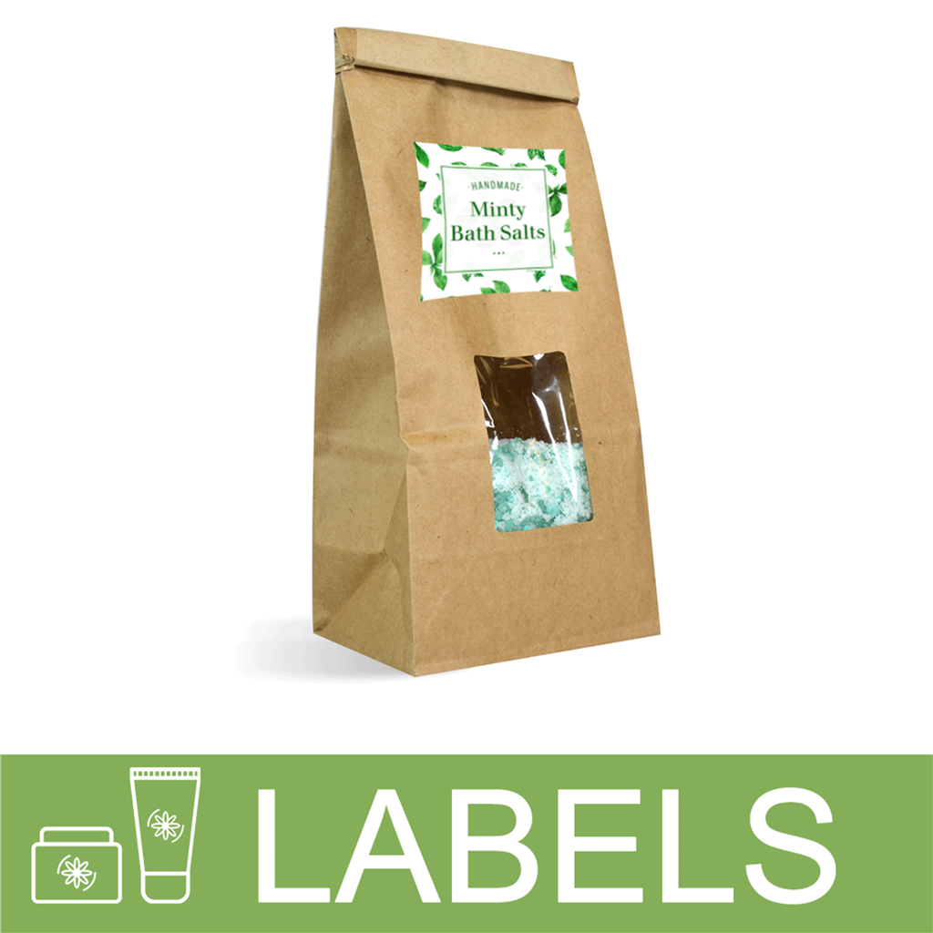 Minty Bath Salts Label