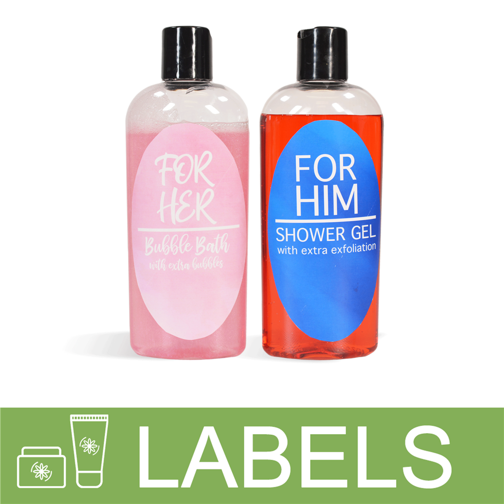 His Hers Body Wash Labels
