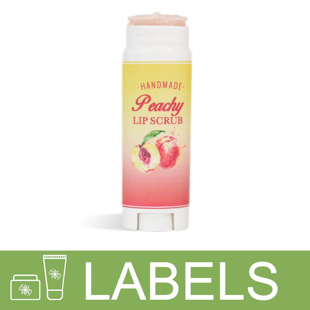 Peachy Lip Scrub Label