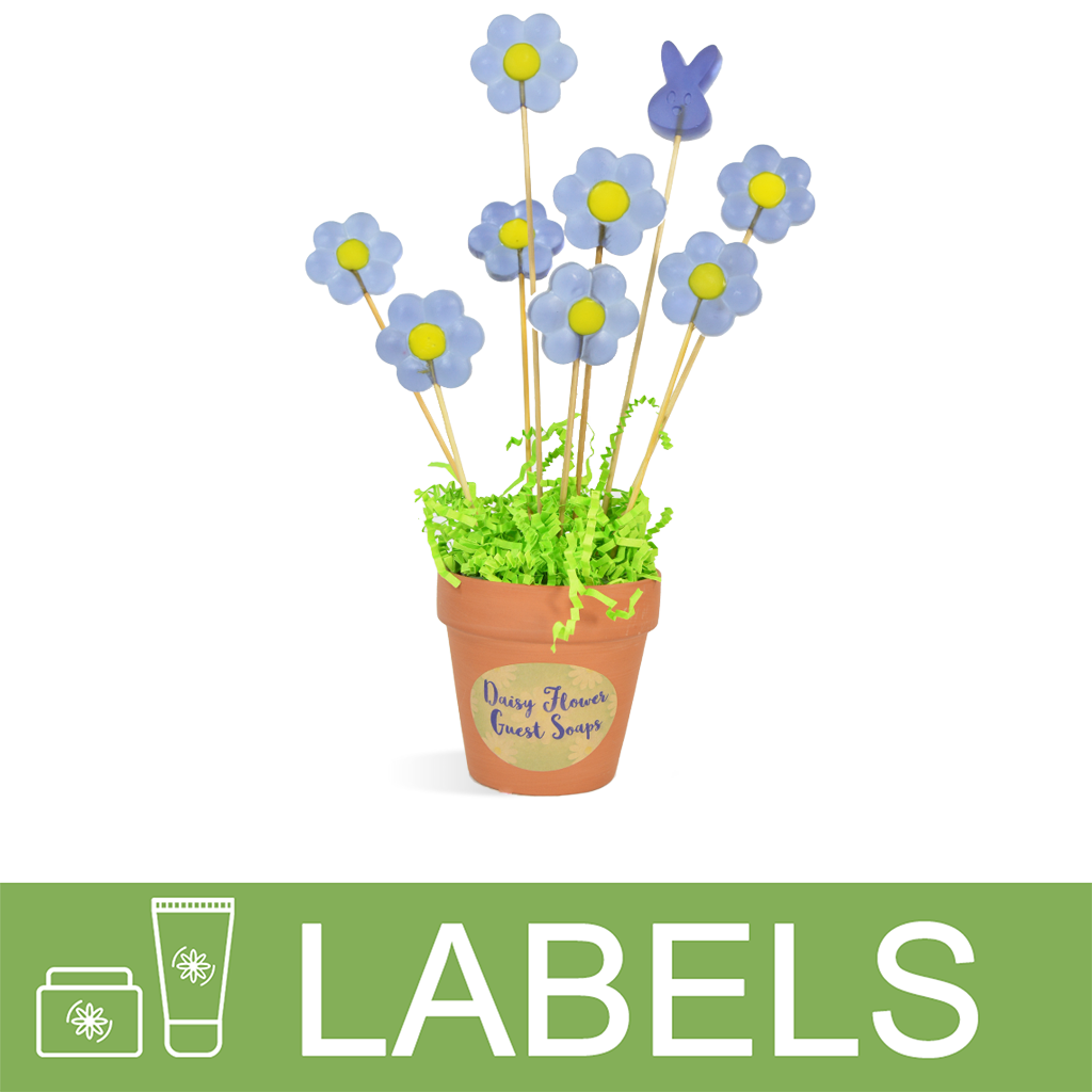 Daisy Flower Guest Soaps Label