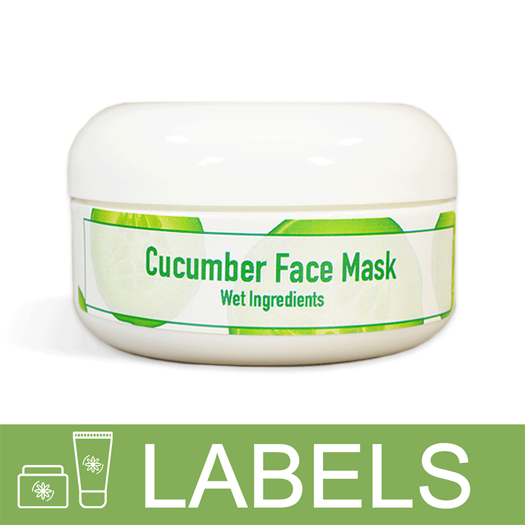 Cucumber Face Mask Wet Ingredients Label