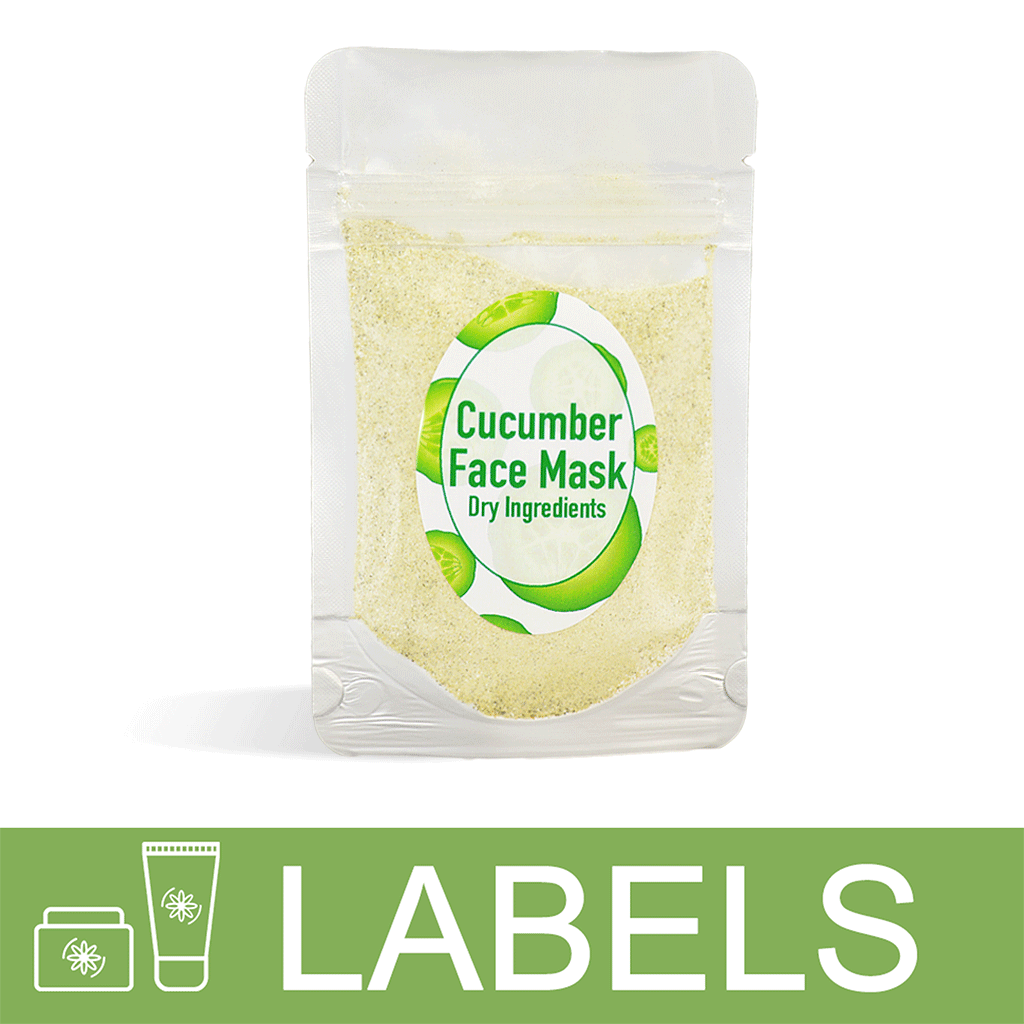 Cucumber Face Mask Dry Ingredients Label