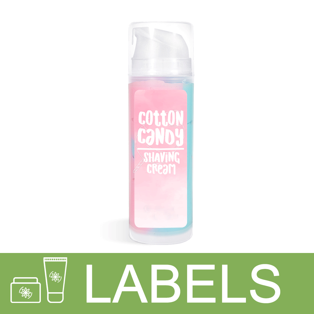 Cotton Candy Shaving Cream Label