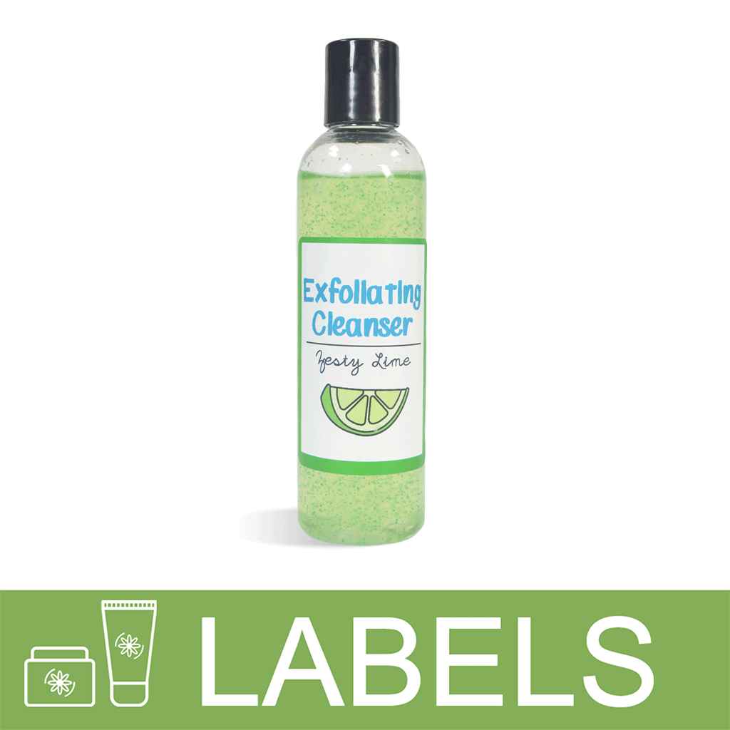 Zesty Lime Exfoliating Cleanser Label