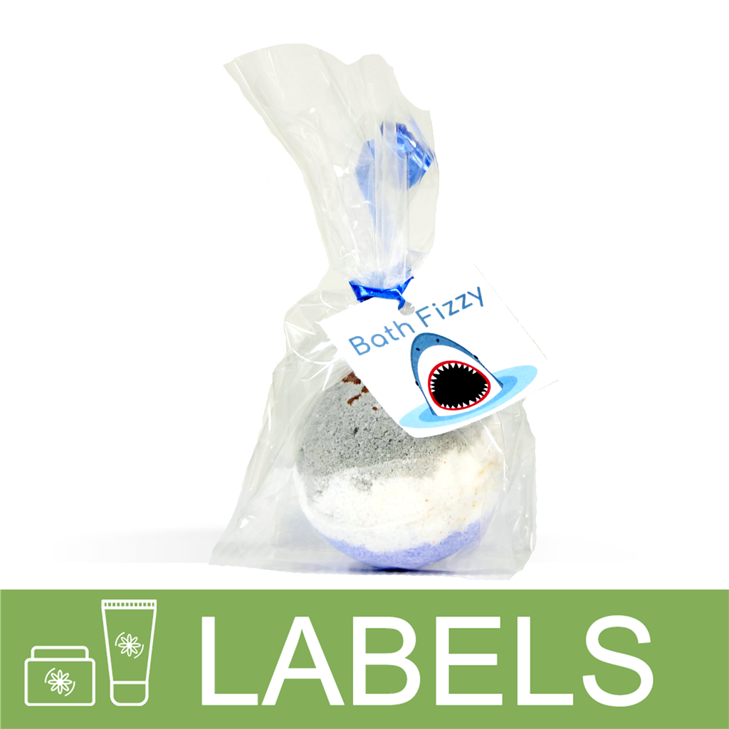 Shark Bath Fizzy Label