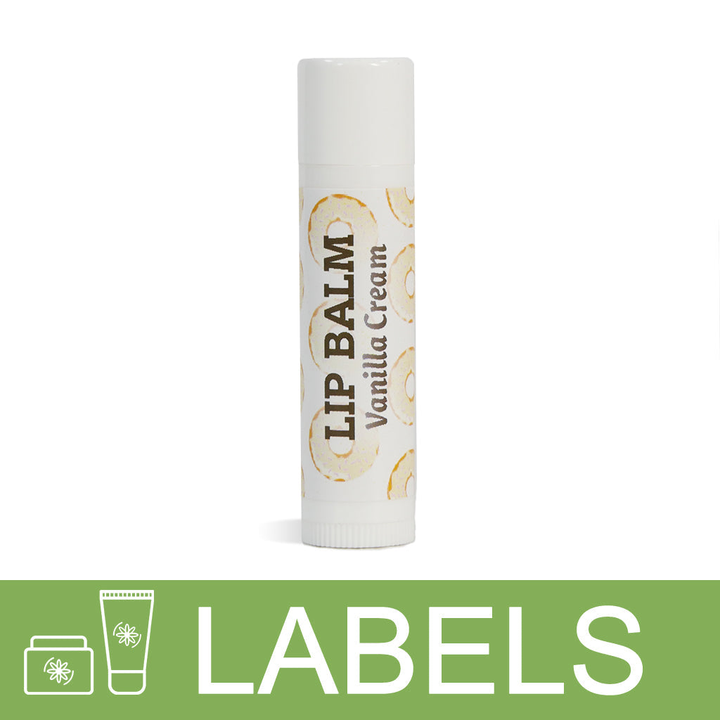 Vanilla Cream Donut Lip Balm Label