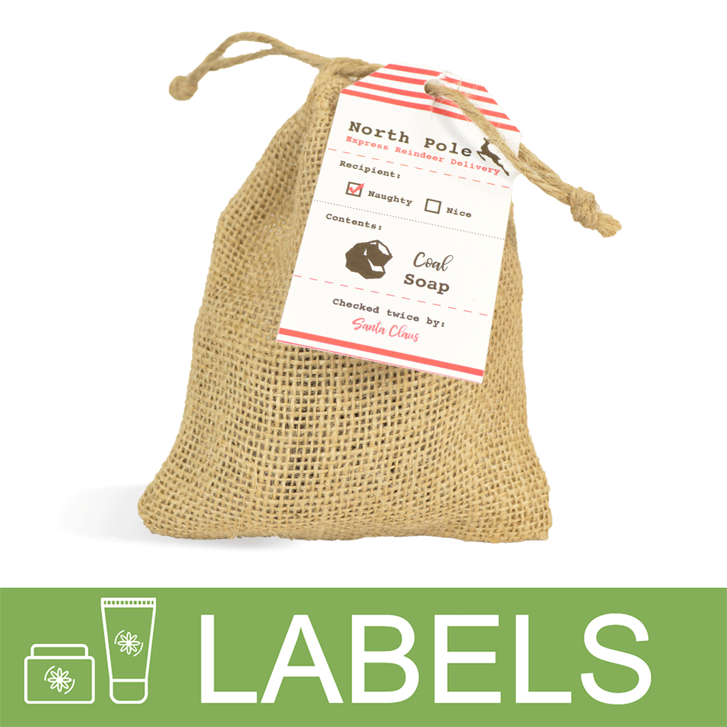 Lump of Coal Soap Label