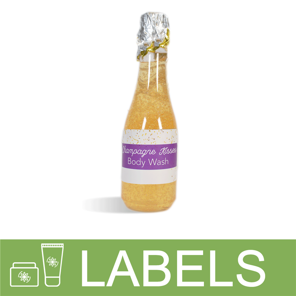 Champagne Kisses Body Wash Label