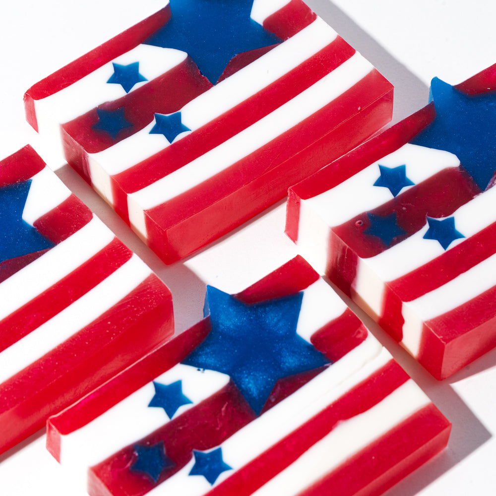 American Flag Half Loaf MP Soap