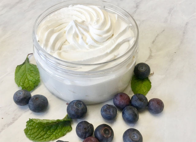 How to Make Blueberry Lemon Verbena Whipped Body Butter
