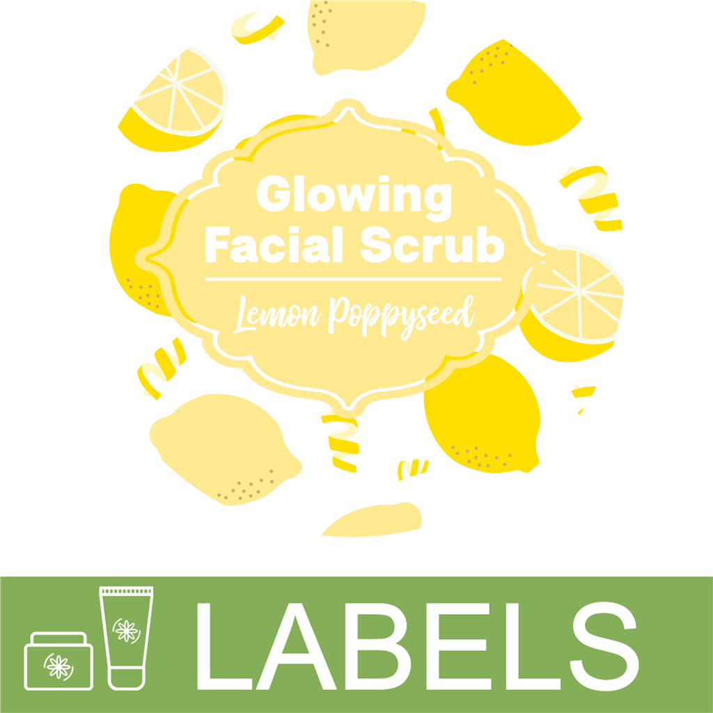 Glowing Facial Scrub Label