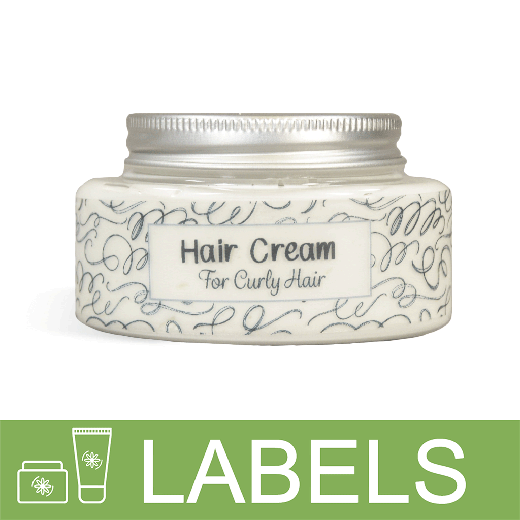Hair Cream for Curly Hair Label