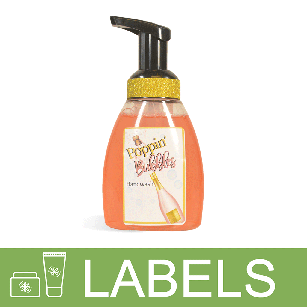 Poppin' Bubbles Foaming Hand Soap Label