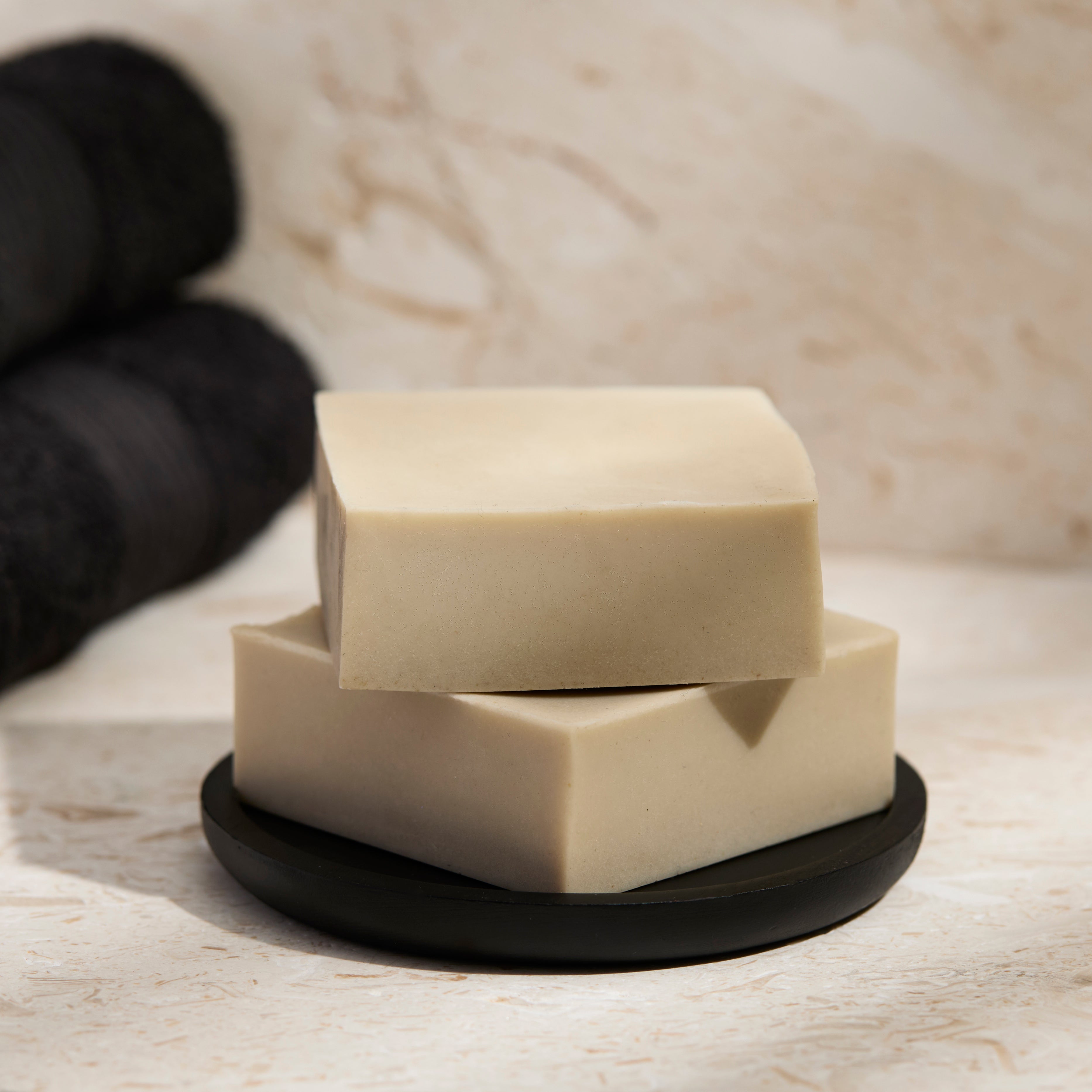 clay soap on a soap dish
