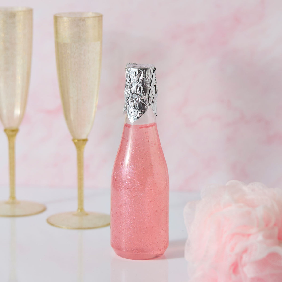 bubble bath in a champagne bottle