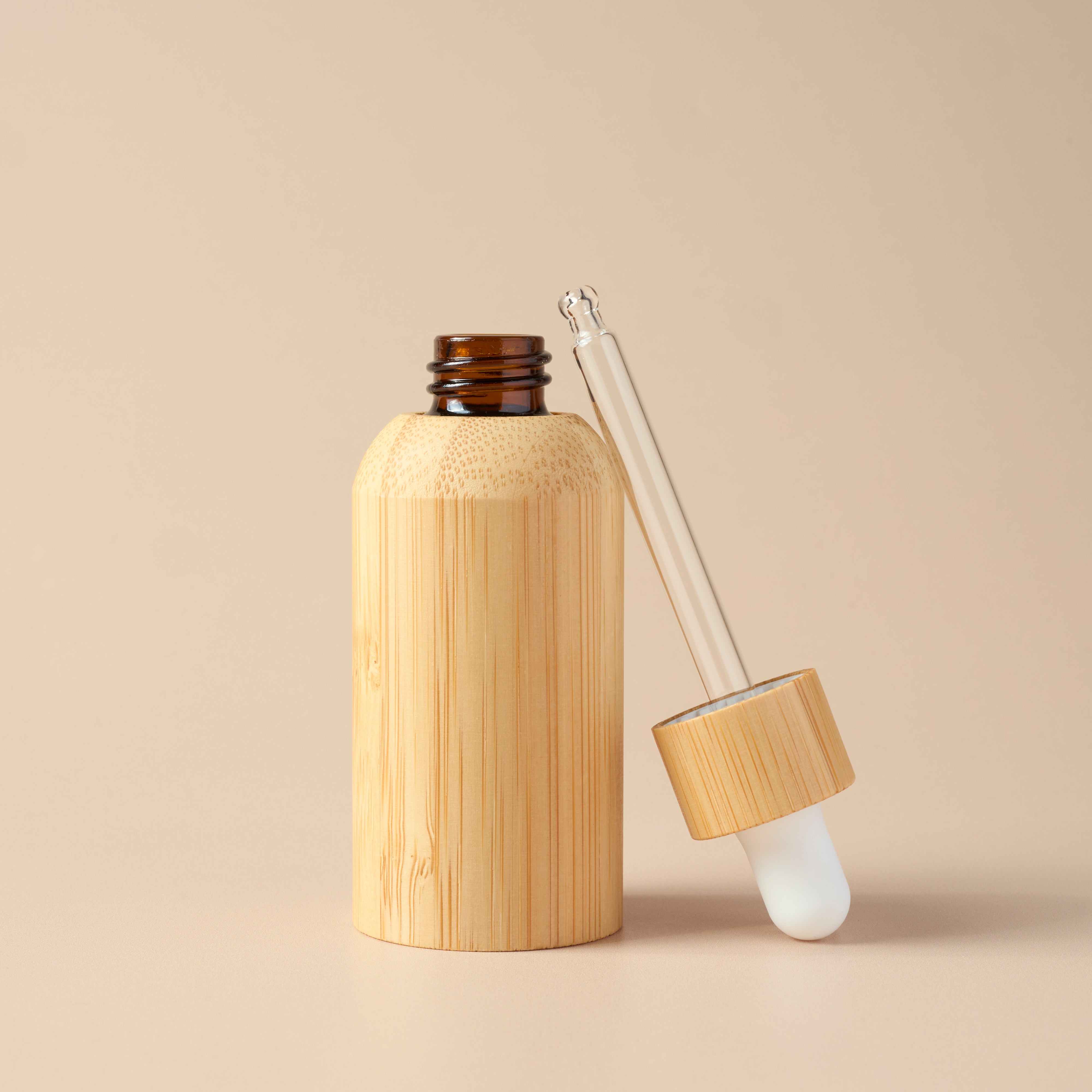 1 oz Bamboo Dropper Bottle - close-up