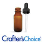 0.5 oz Amber Glass Bottle & Dropper Top - 18/400