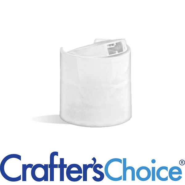 28/410 White Smooth Disc Top Cap