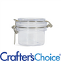 4 oz Clear Round PET Bail Jar & Lid Set