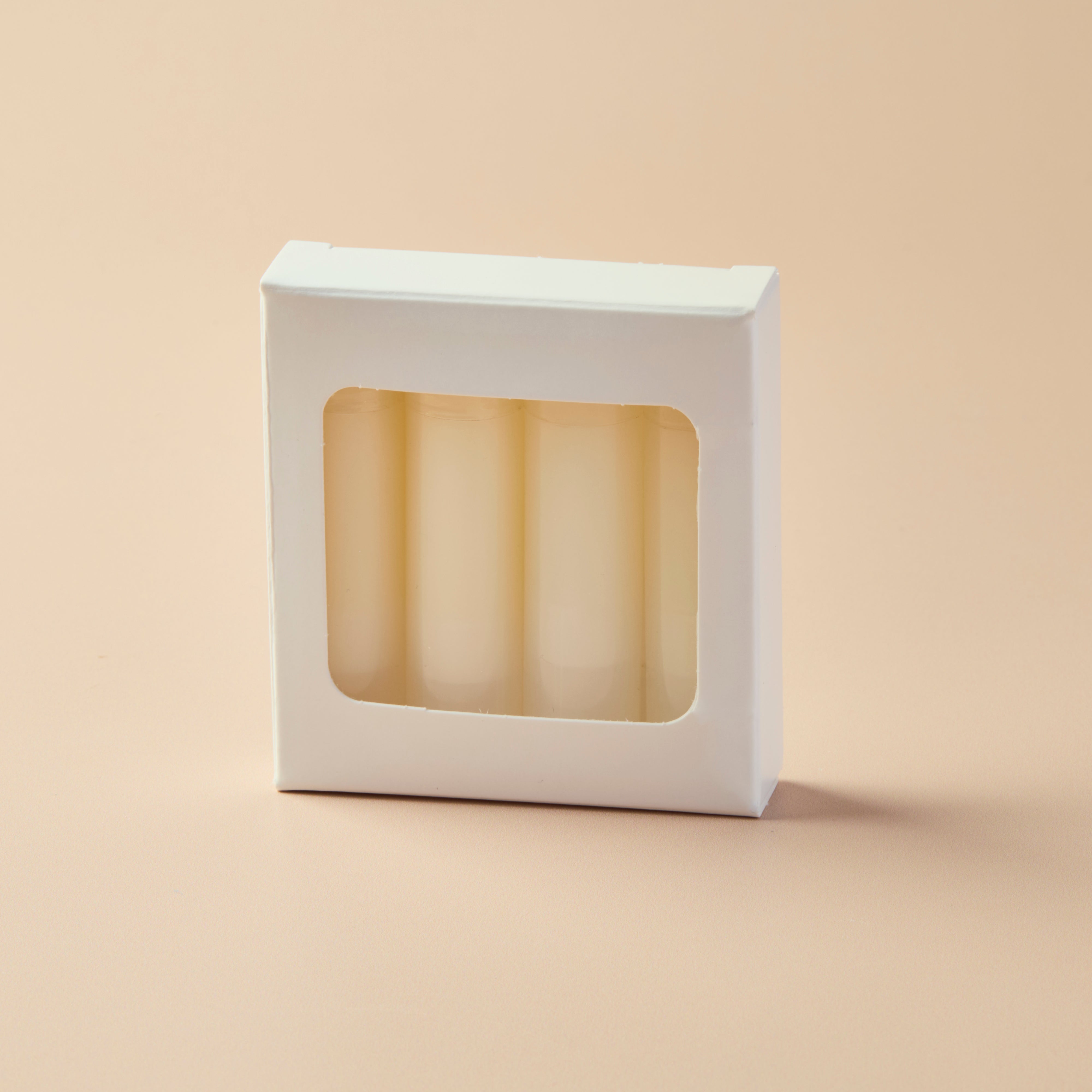 Lip Tube Box (Holds 4 Tubes) - WHITE COLOR - Crafter's Choice