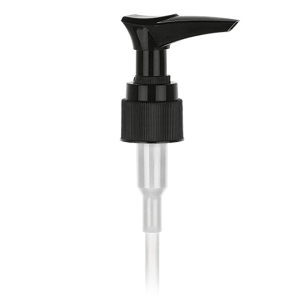 20/410 Black Ribbed Lotion Pump Top
