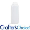16 oz Natural HDPE Square Bottle - 38/400