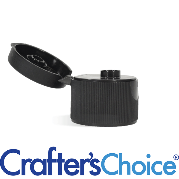 20/410 Black Ribbed Flip Top Cap - Zoom Media 1