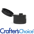 24/410 Black Ribbed Flip Top Cap