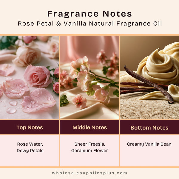 Rose Petal & Vanilla - Natural Fragrance Oil 1208 - Zoom Media 2