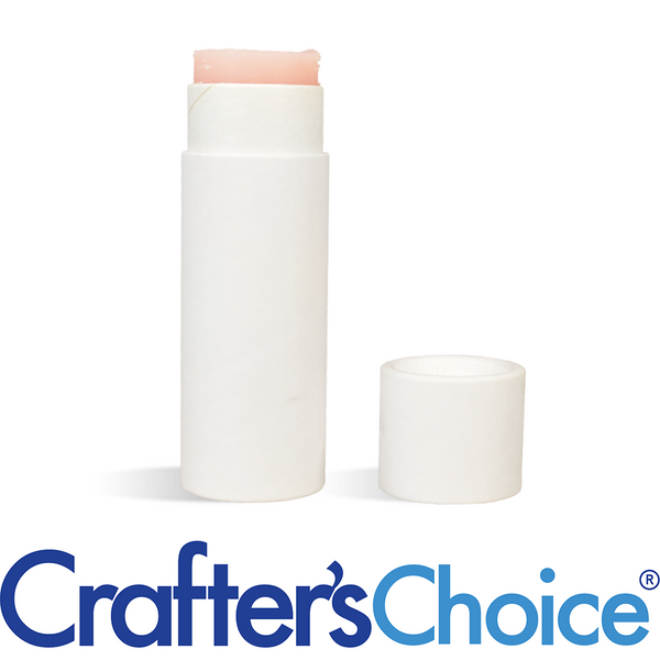 1 oz White Paperboard Tube & Cap Set - Push Up
