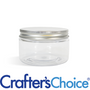 2 oz Clear Heavy Wall Jar & Silver Metal Top Set - Zoom Thumbnail Media 1