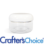 2 oz Clear Heavy Wall Jar & White Dome Top Set - Zoom Thumbnail Media 1