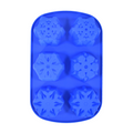 Snowflakes Silicone Soap Mold 6 Cavity