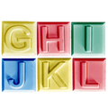 Alphabet Block Soap Mold G to L