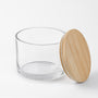 Bamboo Lid for 3-Wick Tumbler Jar - close-up
