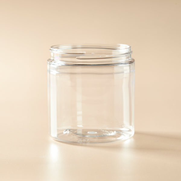 8 oz Clear Basic Plastic Jar - 70/400 - Zoom Media 1