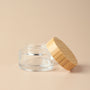 1.7 oz Clear Glass Jar & Bamboo Lid