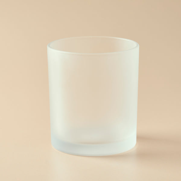 10 oz Clear Frosted Glass Tumbler Jar