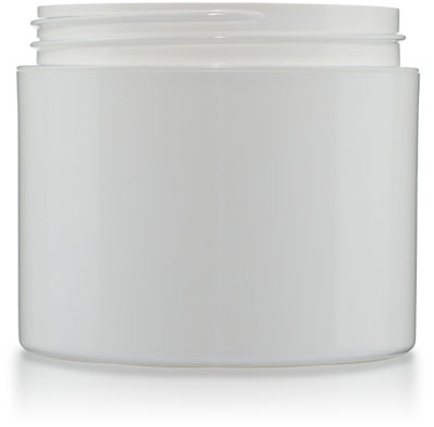 4 oz White Jar: Straight Base