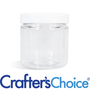 4 oz Clear Basic Jar & White Straight Top Set