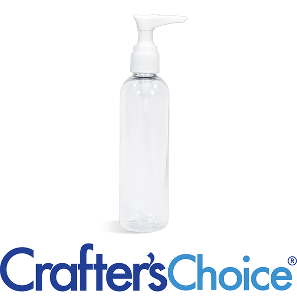 4 oz Clear Bullet w/ White Ribbed Lotion Pump Set - Zoom Media 1