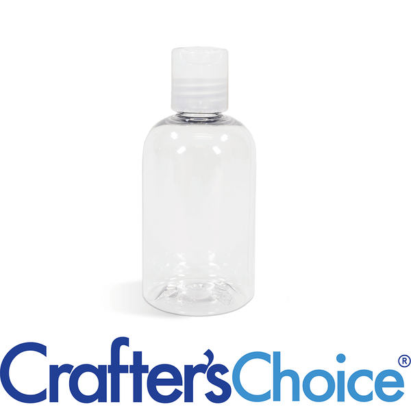 4 oz Clear Boston Round w/ Natural Disc Top Set