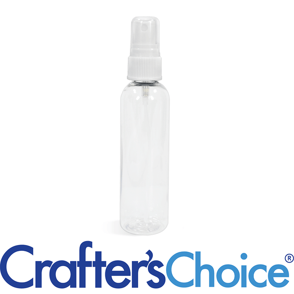 4 oz Clear Bullet w/ White Ribbed Sprayer(24/410)
