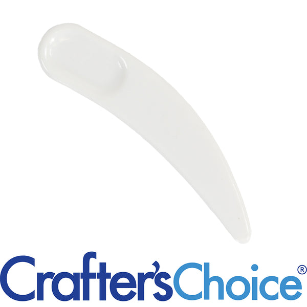 Spatula - 2.3" (Curved White Plastic)