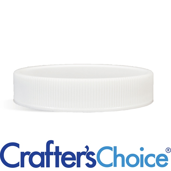43/400 White Ribbed Top Cap - F217 Liner - Zoom Media 1