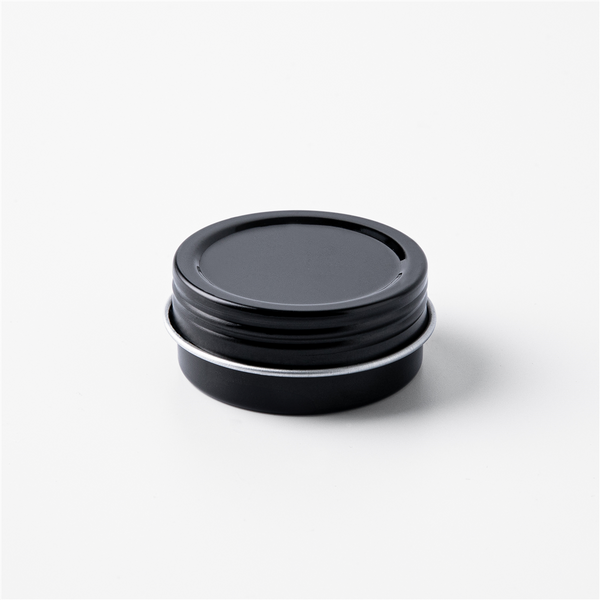 0.5 oz Black Shallow Rustproof Tin & Screw Top Set