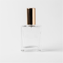 1.69 oz Clear Glass Perfume Bottle with Gold Spray Top