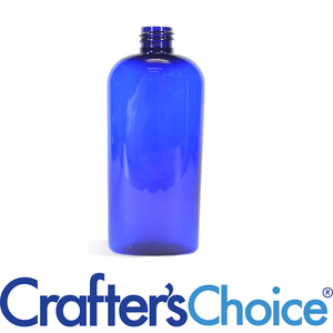 4 oz Blue Cosmo Oval Plastic Bottle - 20/410 - Crafter's Choice