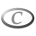 Oval Monogram Soap Mold Letter C